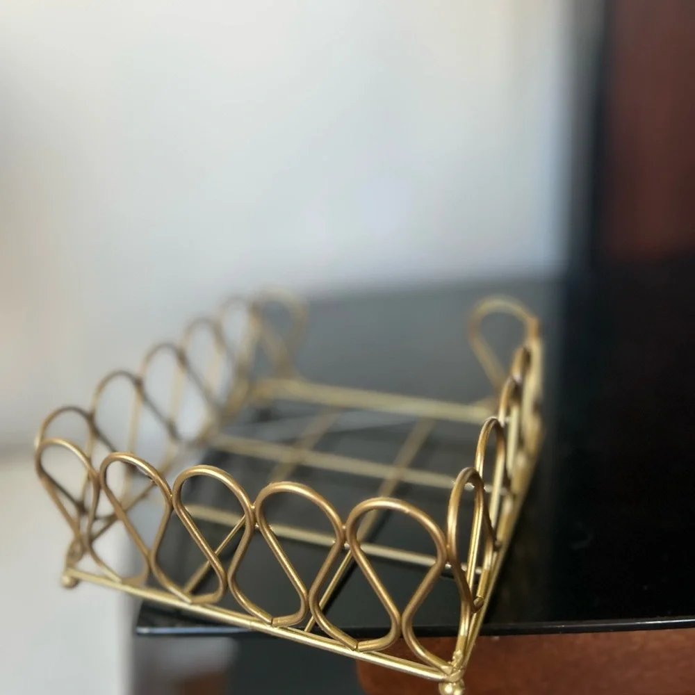 Elegant Gold Bathroom Tray organizer new